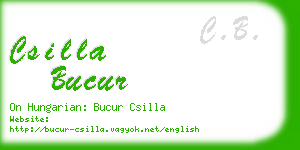 csilla bucur business card